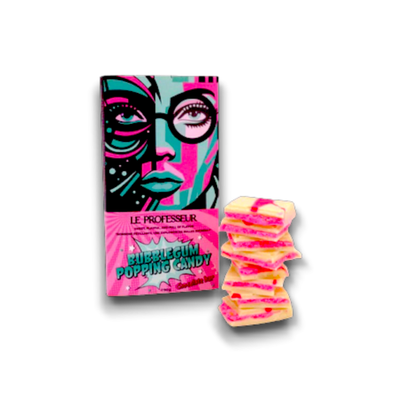 LE PROFESSEUR BUBBLEGUM POPPING CANDY 90GRX12