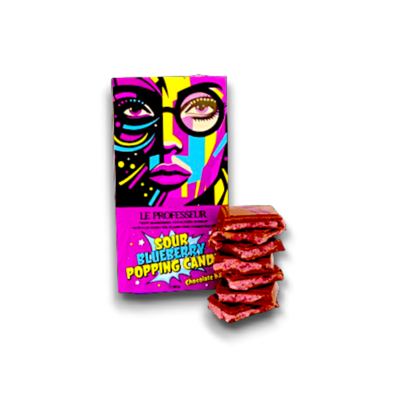 Le Professeur Blueberry Popping Candy 90grx12