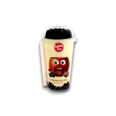 Bubble Tea (Chocolate Boba) Ice Tea Coconut