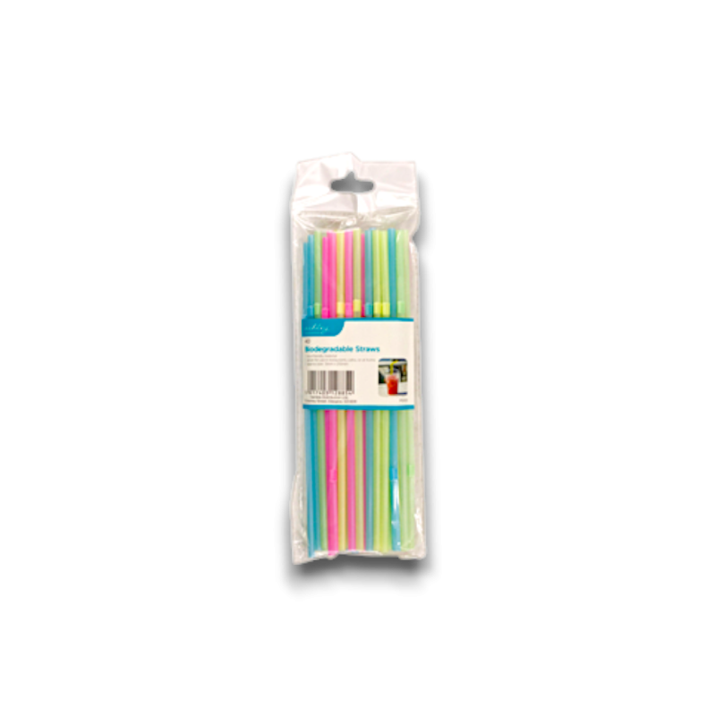 Biodegradable Plastic Straws 40 pack