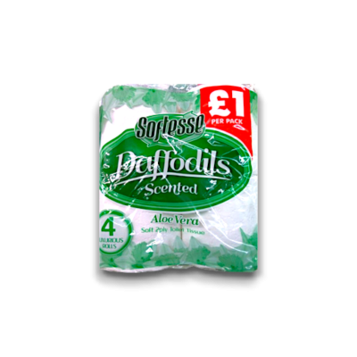 Daffodil Toilet Papler Aloe Vera (Green) Pm£1.29 10x4pack